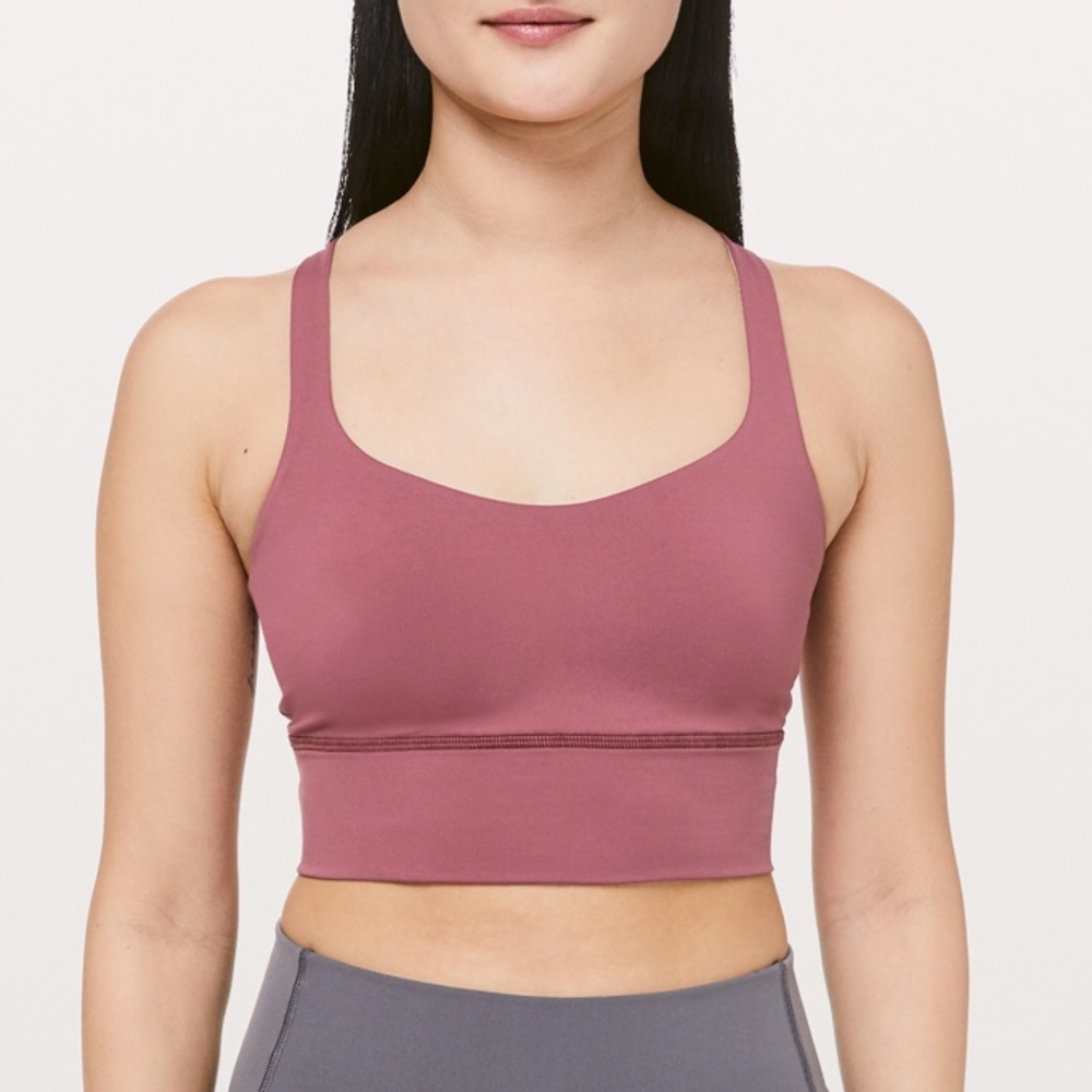 Lululemon free to be bra - long line. Misty merlot